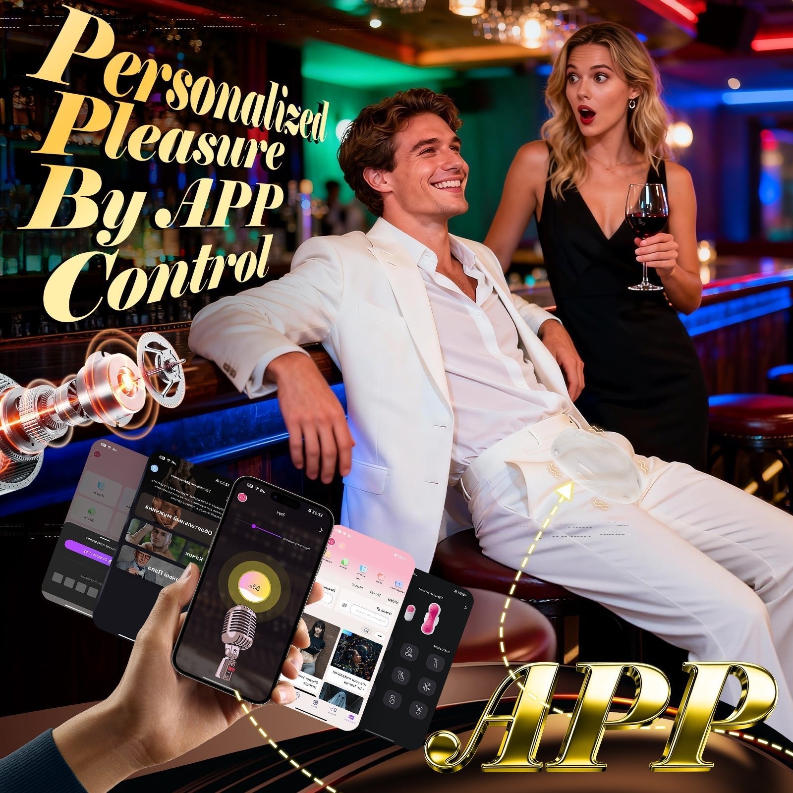 App - Controlled Wearable Male Enhancer & Vibrating Chastity Cage for Discreet Outdoor Play - Tarisss Sex Toy Store