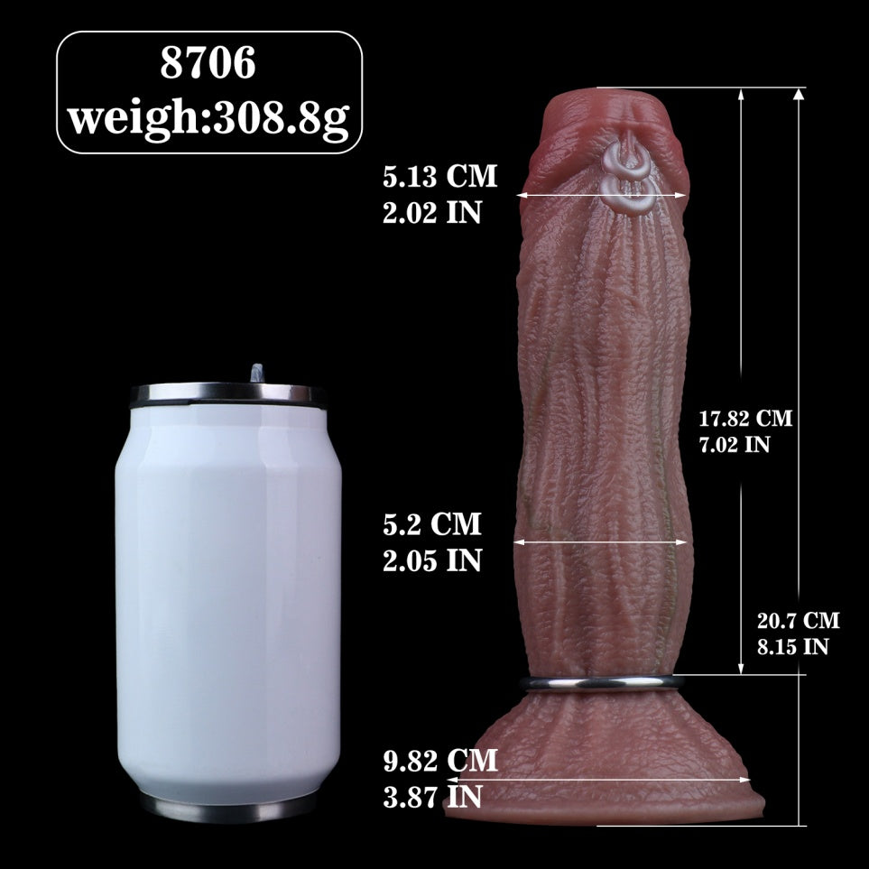 Ovipositor Dildo — Realistic Flesh-Tone Fantasy Silicone Dildo with Egg-Laying Function
