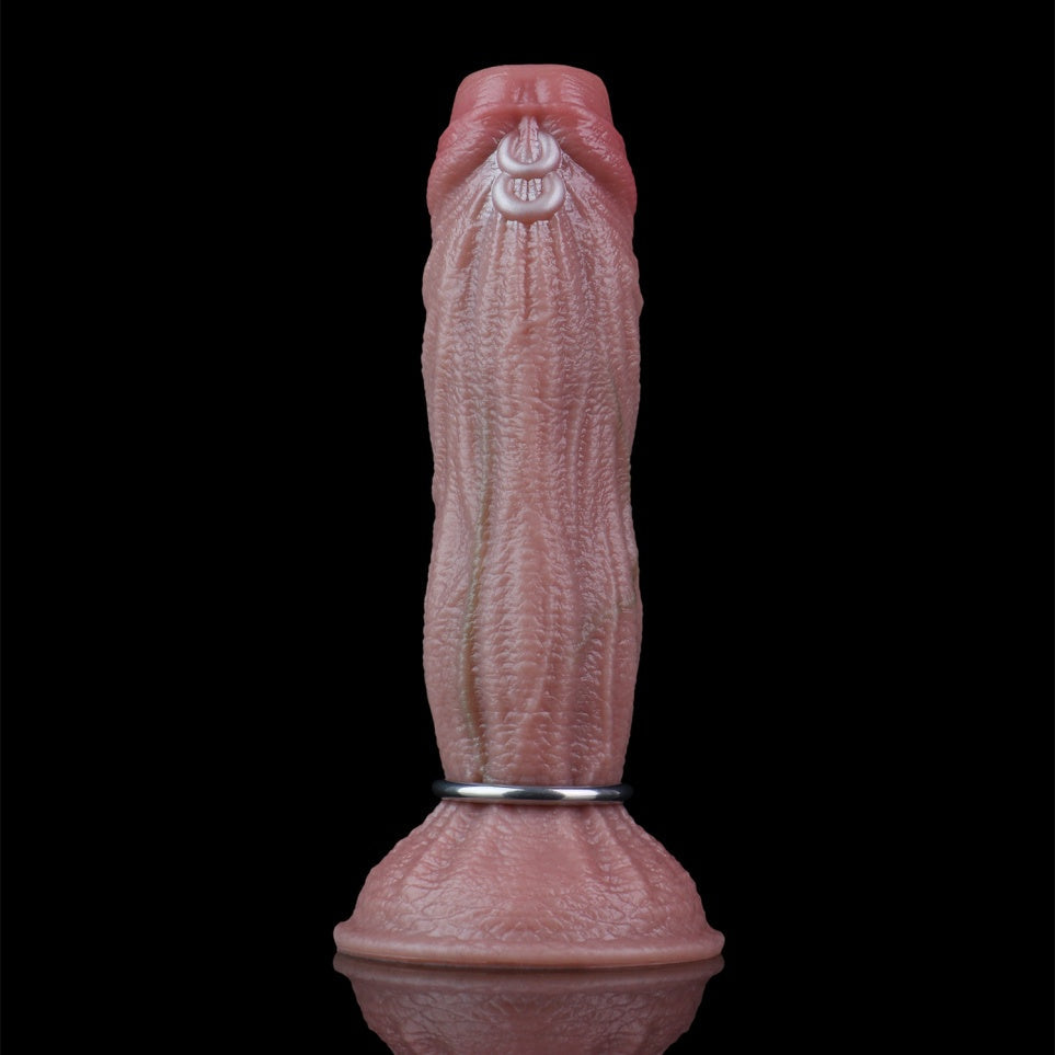 Ovipositor Dildo — Realistic Flesh-Tone Fantasy Silicone Dildo with Egg-Laying Function