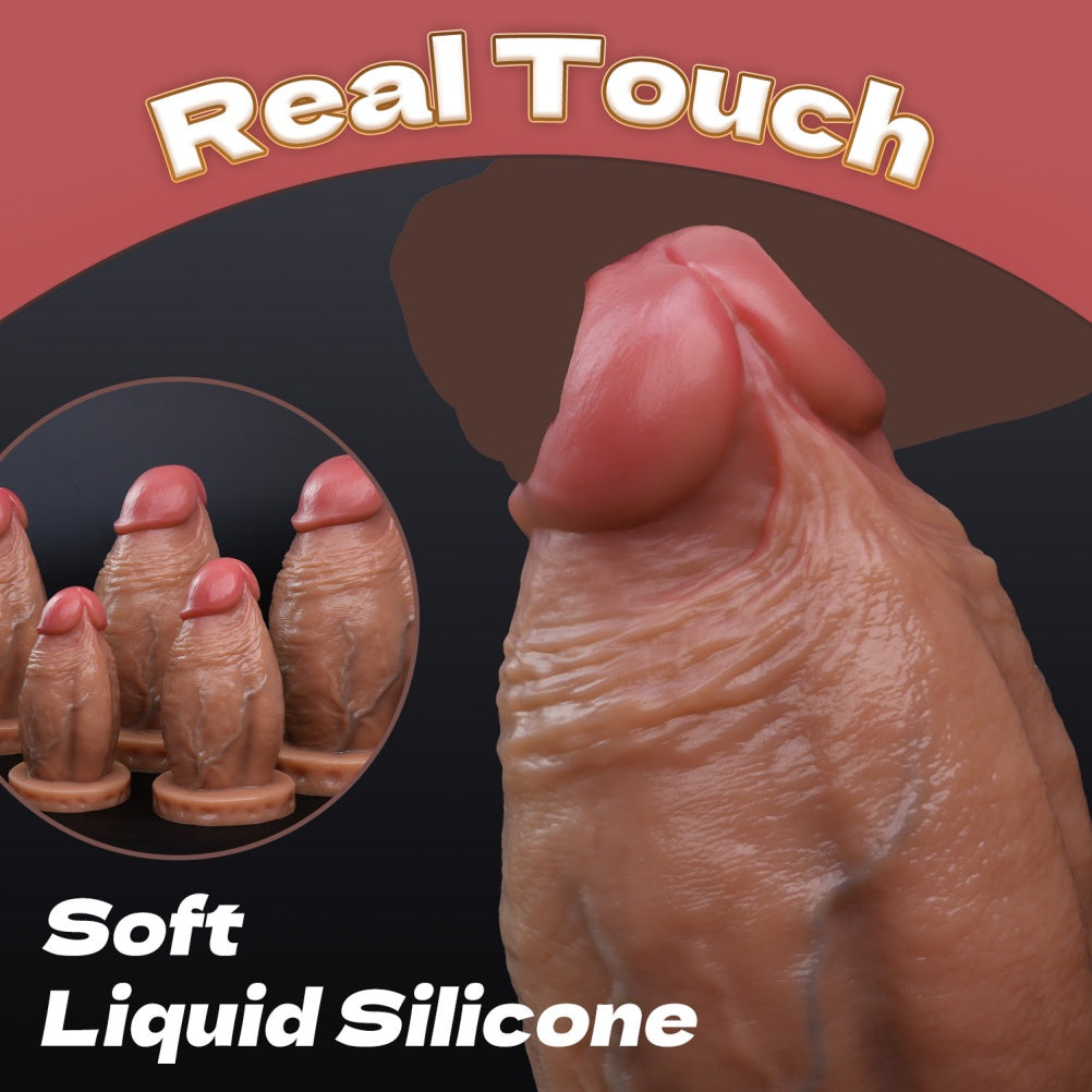 Giant Thick Dildo Realistic – Mushroom Head Silicone Monster Cock | Domlust