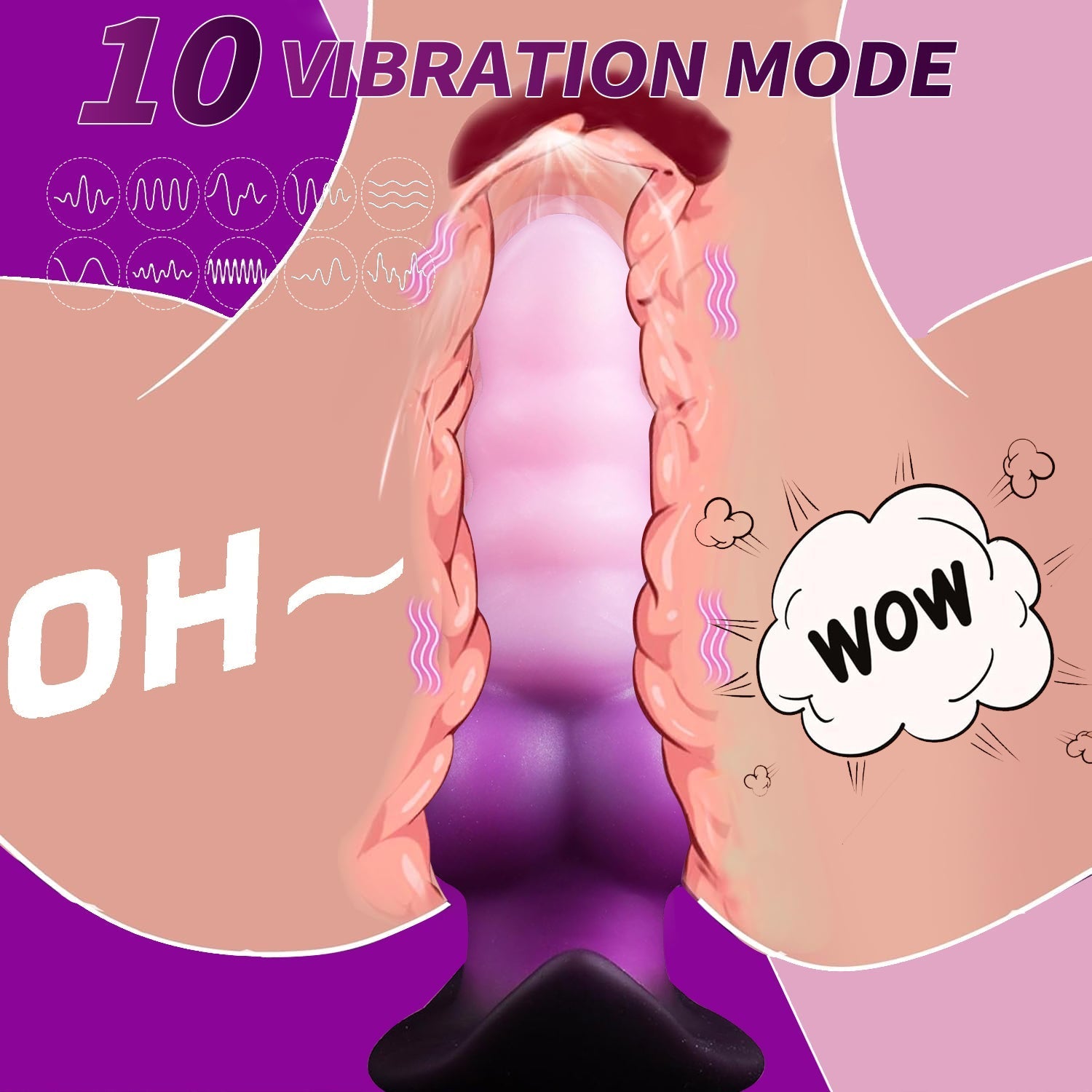 Aural Bliss Vibrating Plug – Dual Tone Purple Edition - Tarisss Sex Toy Store