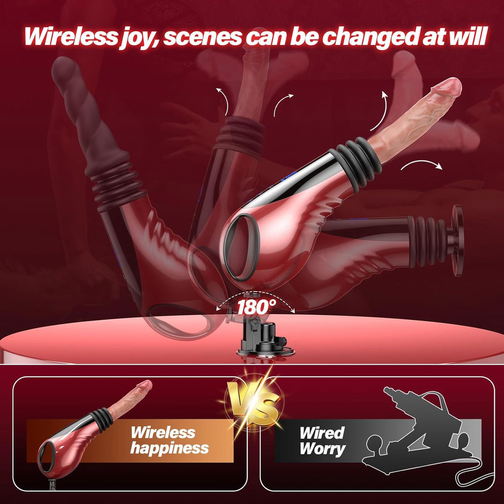 Automatic Thrusting Vibrator with Telescopic Motion - Tarisss Sex Toy Store