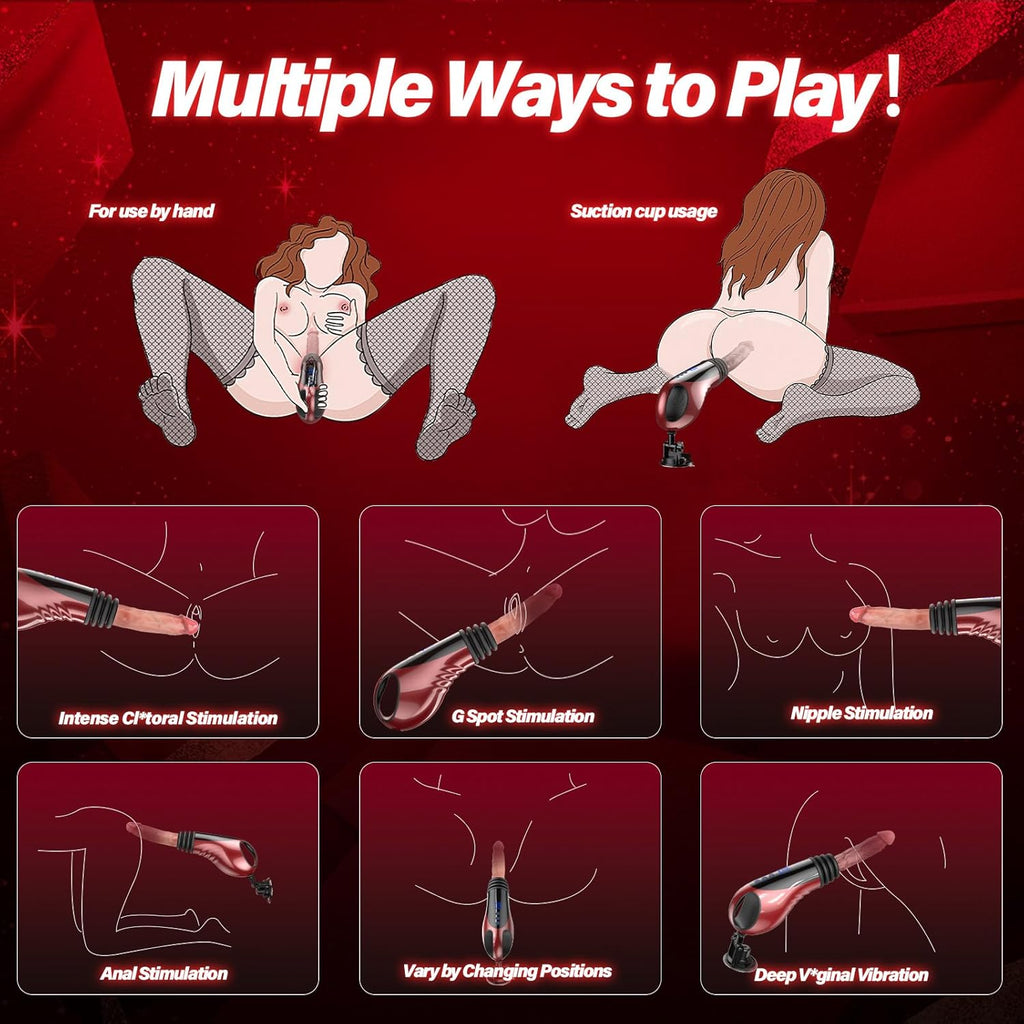 Automatic Thrusting Vibrator with Telescopic Motion - Tarisss Sex Toy Store