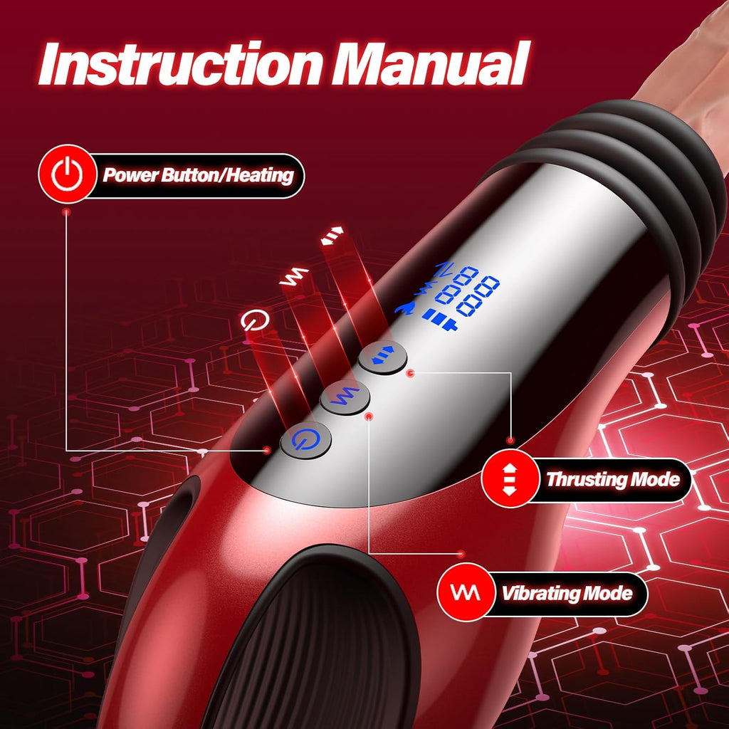 Automatic Thrusting Vibrator with Telescopic Motion - Tarisss Sex Toy Store