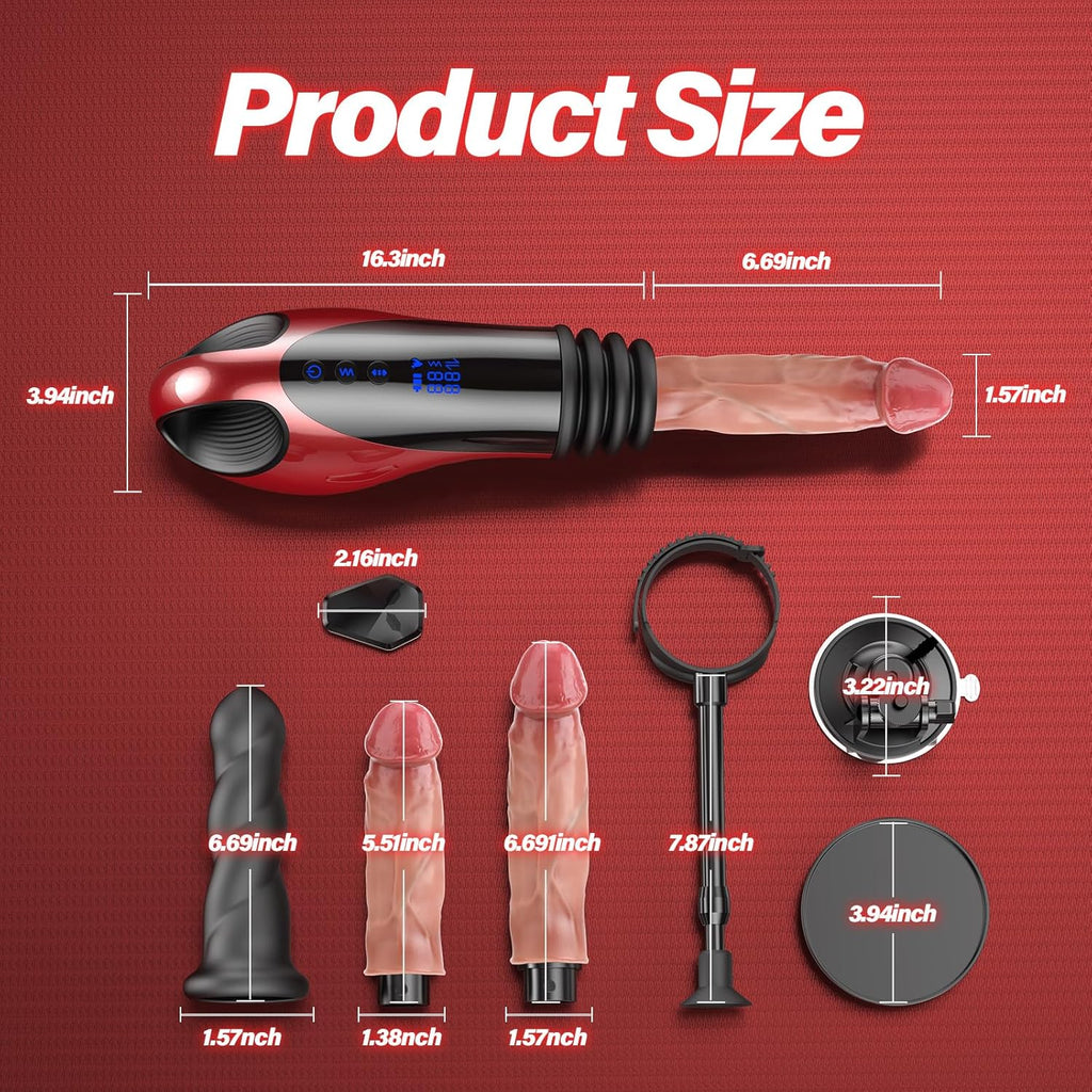 Automatic Thrusting Vibrator with Telescopic Motion - Tarisss Sex Toy Store