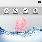 Heart-Shaped Hollow Silicone Chastity Cage | Male S/M 6 Rings, Key Lock (R5)