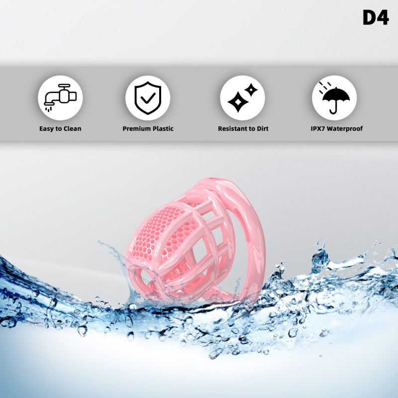 Honeycomb Mesh Adjustable Chastity Cage with Harness Strap (D4)