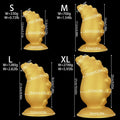 Domlust Spiral Fist Dildo – Premium Platinum Silicone | Heart Texture | Yellow Fantasy Giant Dildo | 4 Sizes