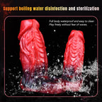 Red Dragon Vibrating Penis Sleeve - Fantasy Silicone Cock Sheath Male Extender