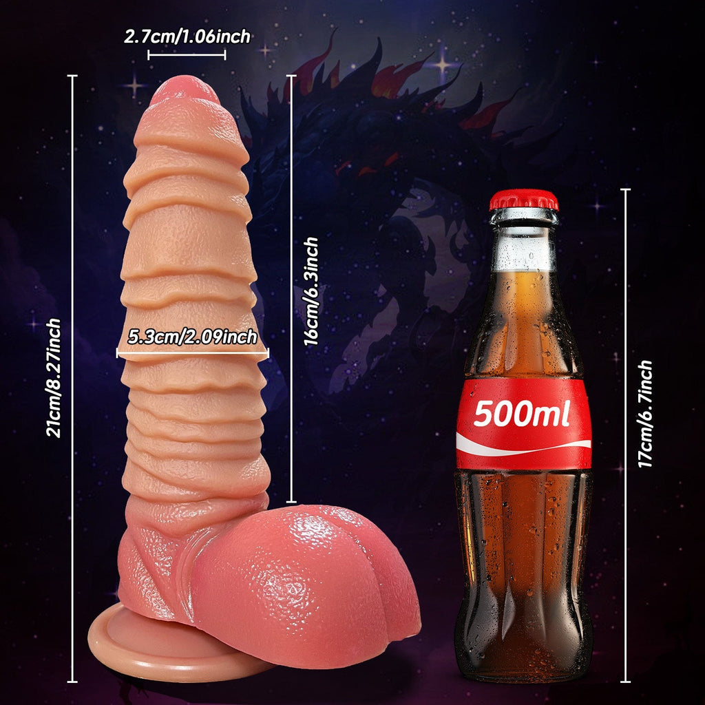 Bamboo Horse Textured Silicone Dildo - Tarisss Sex Toy Store