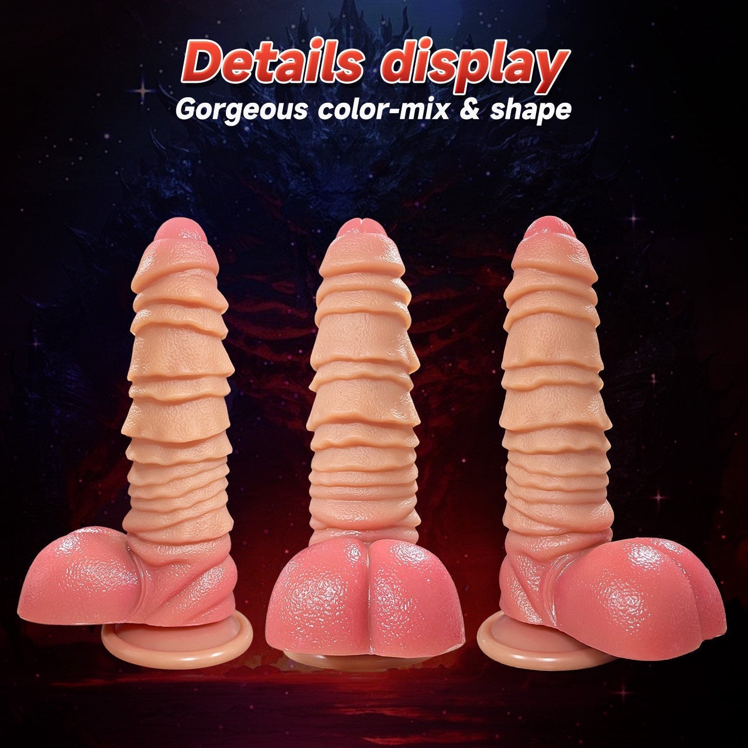 Bamboo Horse Textured Silicone Dildo - Tarisss Sex Toy Store