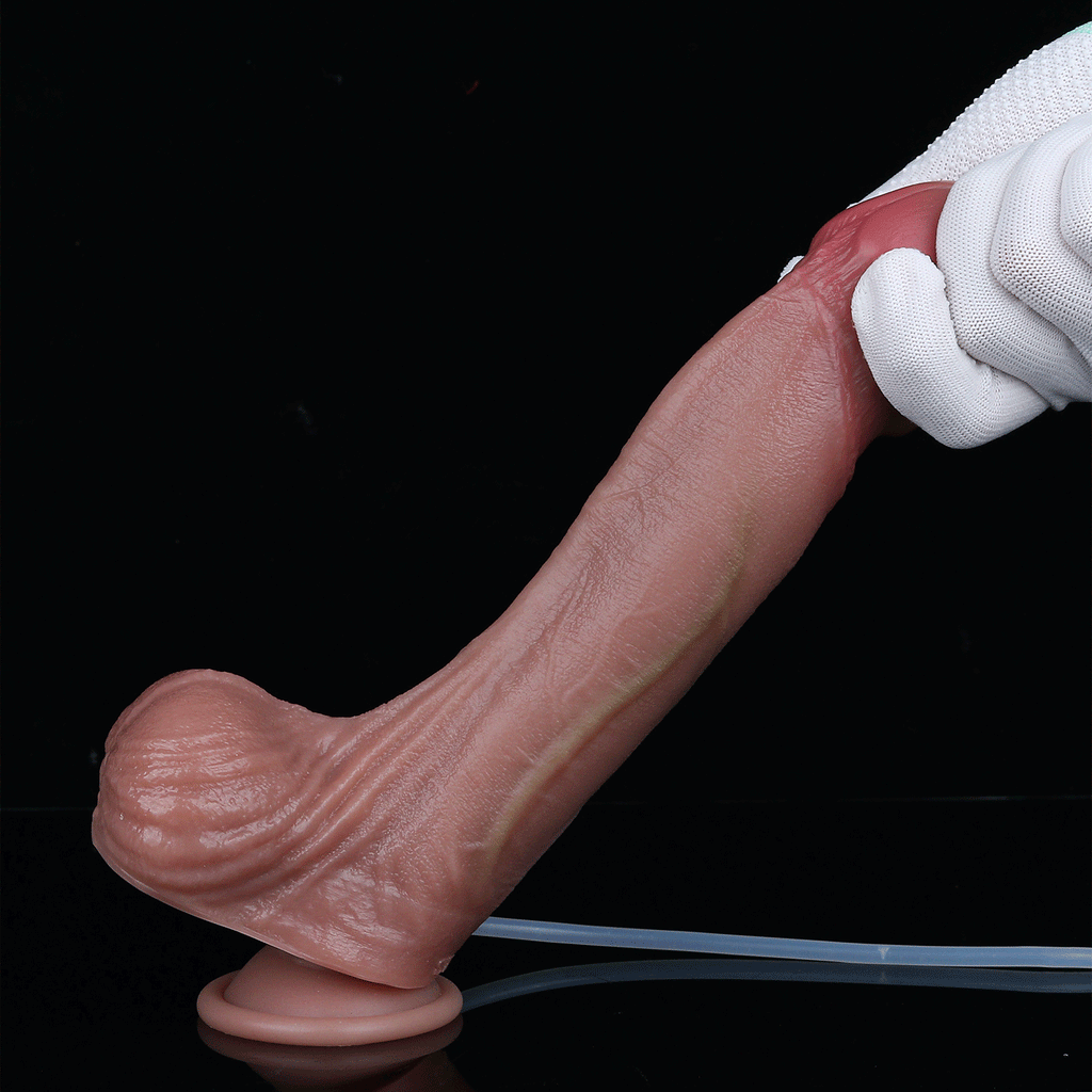 Curved Realistic Squirting Dildo – Dual-Density Silicone | Suction Cup & Strap-On | Domlust