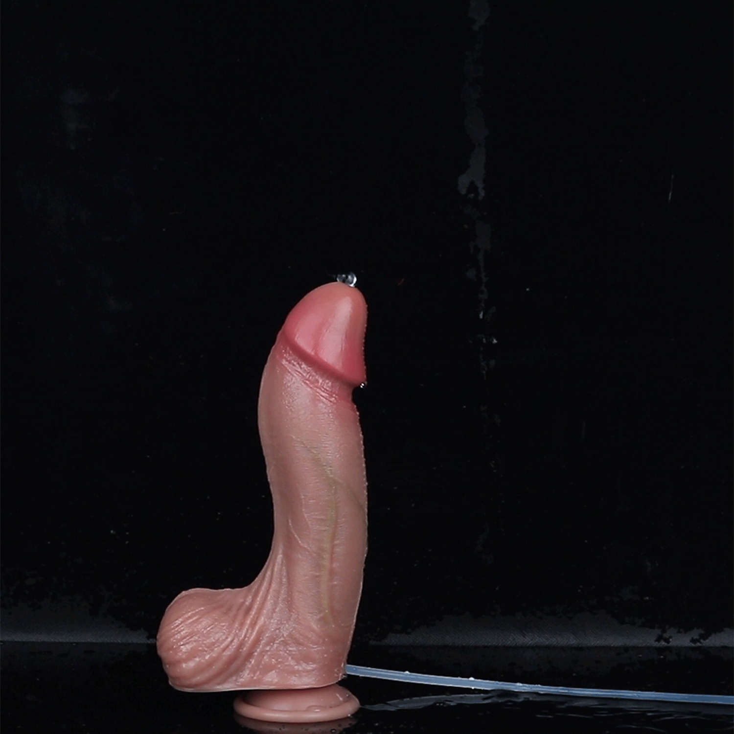 Curved Realistic Squirting Dildo – Dual-Density Silicone | Suction Cup & Strap-On | Domlust