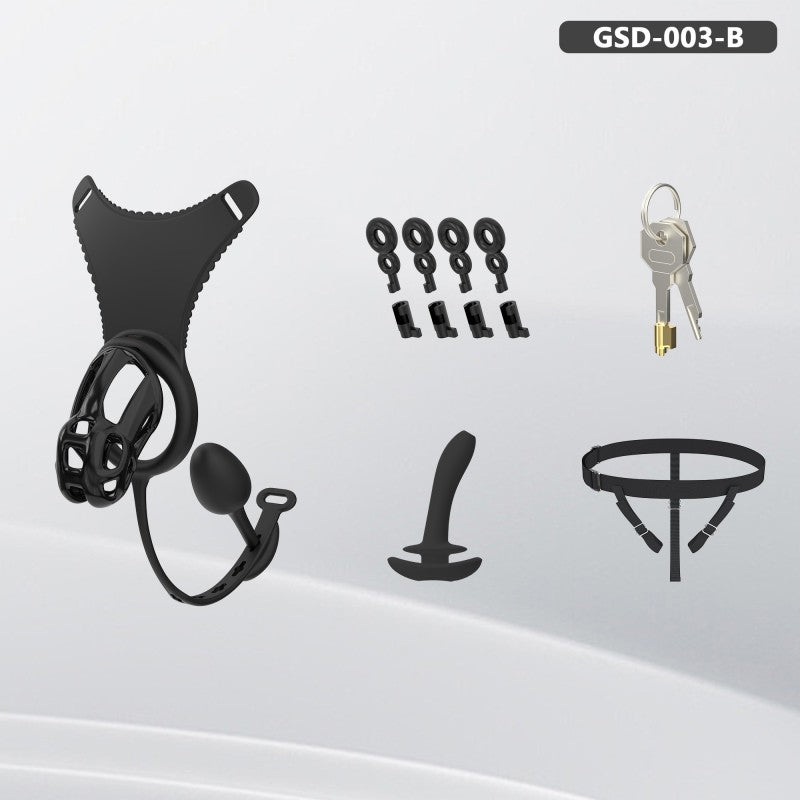 Upgraded Cobra Chastity Cage With Underwear & Plug – Complete Locked Set GSD Series