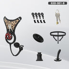 Silicone Chastity Thong Set with Vibrating Plug & Soft Spike Cage-GSD Series