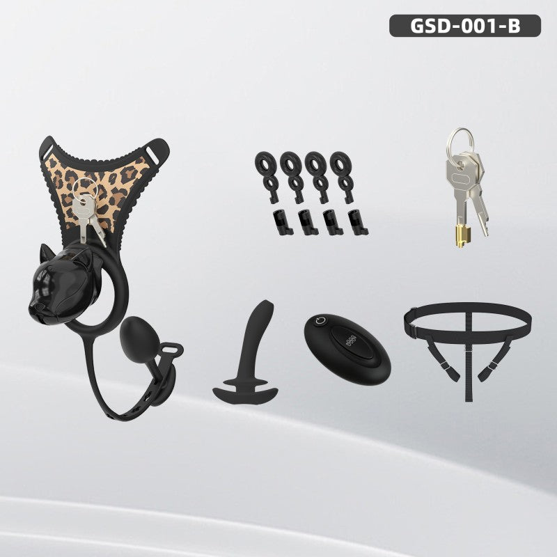 Puppy Head Chastity Cage Set with Underwear & Plug-GSD Series