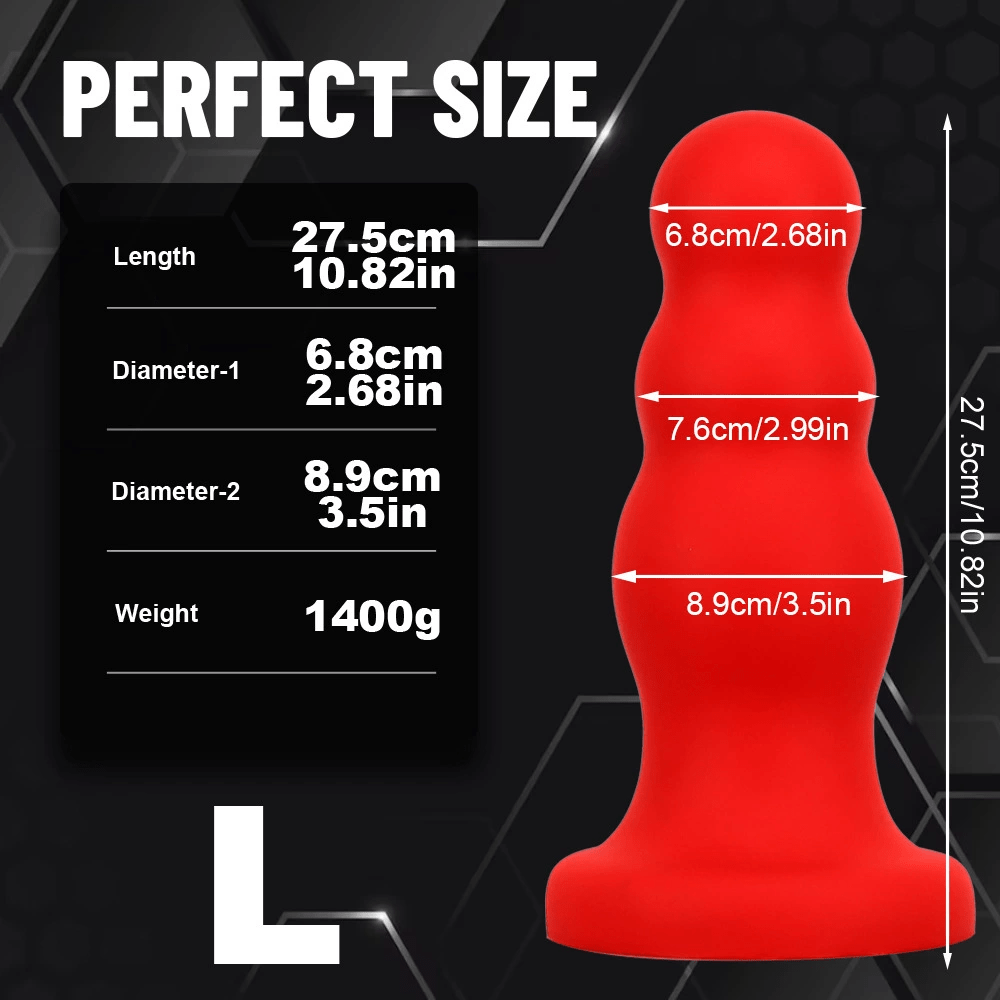Beaded Anal Trainer Plug with Wide Base - Tarisss Sex Toy Store