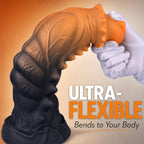 Beaded Fantasy Dildo with Strong Suction Base Dragon Monster Toy with Spherical Studs - Tarisss Sex Toy Store