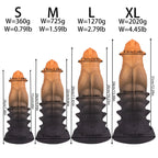 Beaded Fantasy Dildo with Strong Suction Base Dragon Monster Toy with Spherical Studs - Tarisss Sex Toy Store