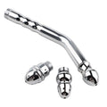 Metal Bidet Anal Douche Cleansing Kit - Faucet Enema Stainless Butt Cleaner with 3 Changing Head