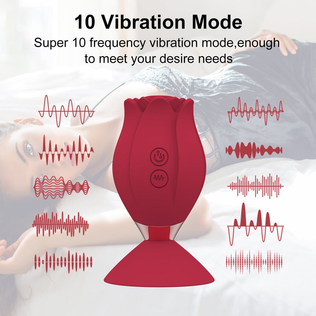 Clit Sucking Suction Cup Rose Toys - Powerful Nipple Clit Sucker Stimulation