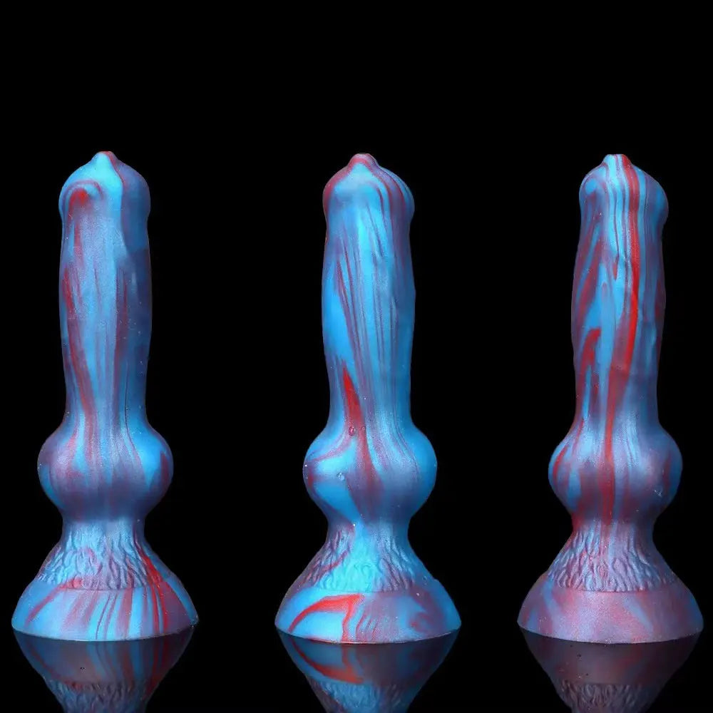 Small Dog Dildo Gifts - Colorful Silicone Knotted Animaldildo Little Butt Plug Prostate Toy