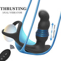 Remote Control Thrusting Dildo Prostate Massager- Cock Ring Delay Ejaculation Male Sex Toy