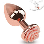 Rose Gold Butt Plug - 3pcs Metal Anal Plug Sex Toys for Men Women Beginners