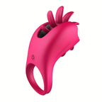 Rotating Clit Clamp Vibrating Cock Ring - Clitoral Licking Stimulation Couple Sex Toys