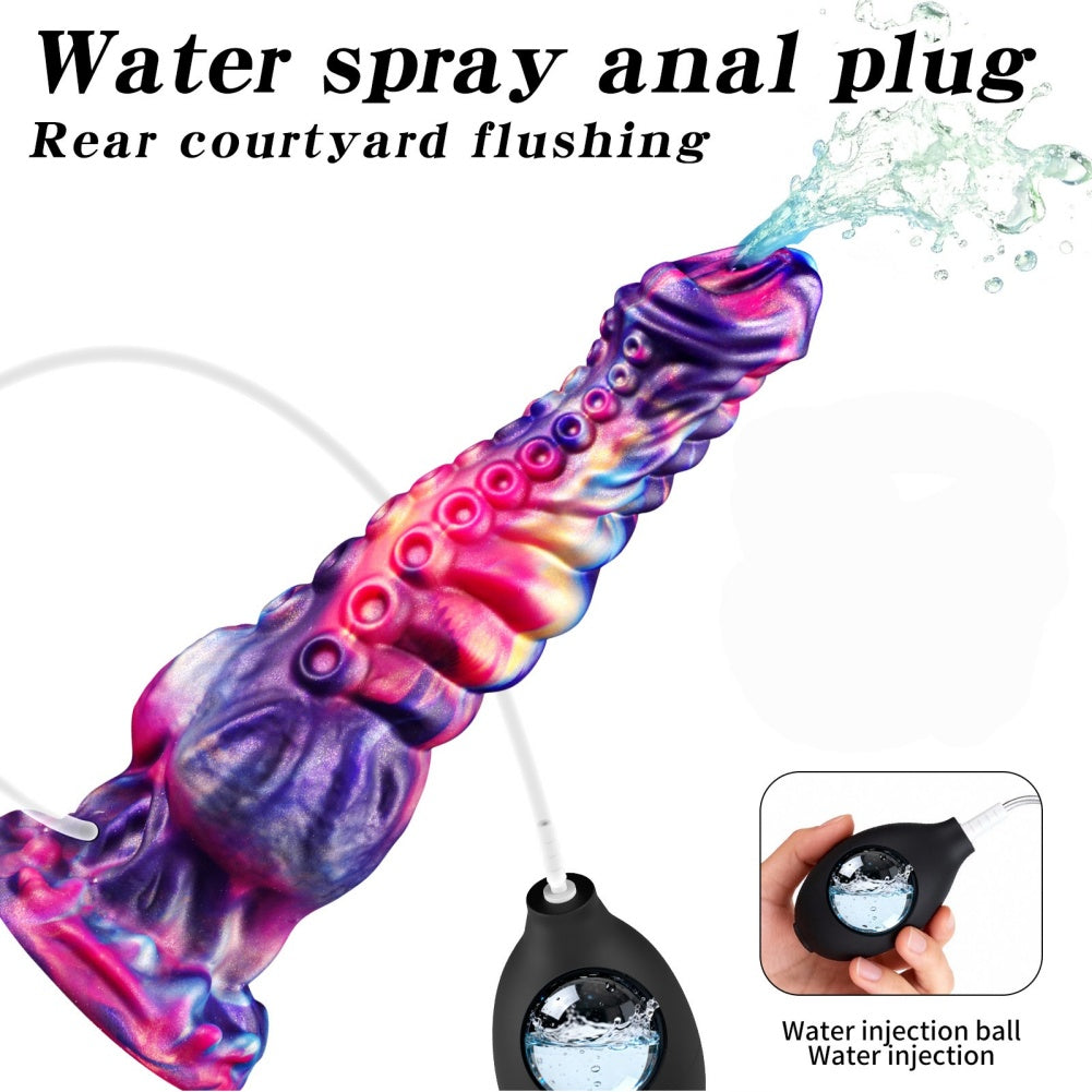 Domlust Squirting Tentacle Dildo – Platinum Silicone Monster Knotted Ejaculating Fantasy Sex Toy