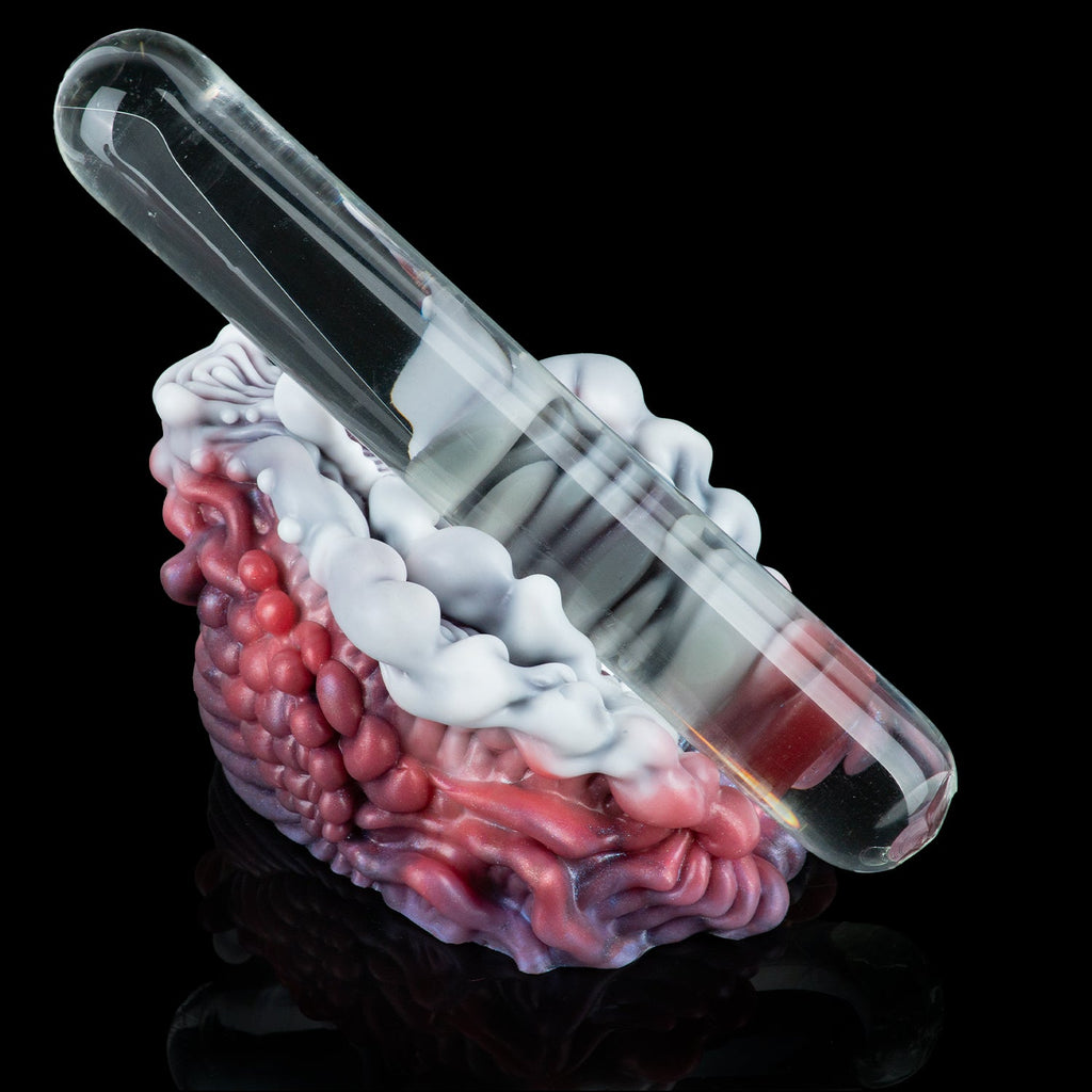 Fantasy Alien Pussy Grinder Sex Toy – Platinum Silicone Vibrating Male Masturbator