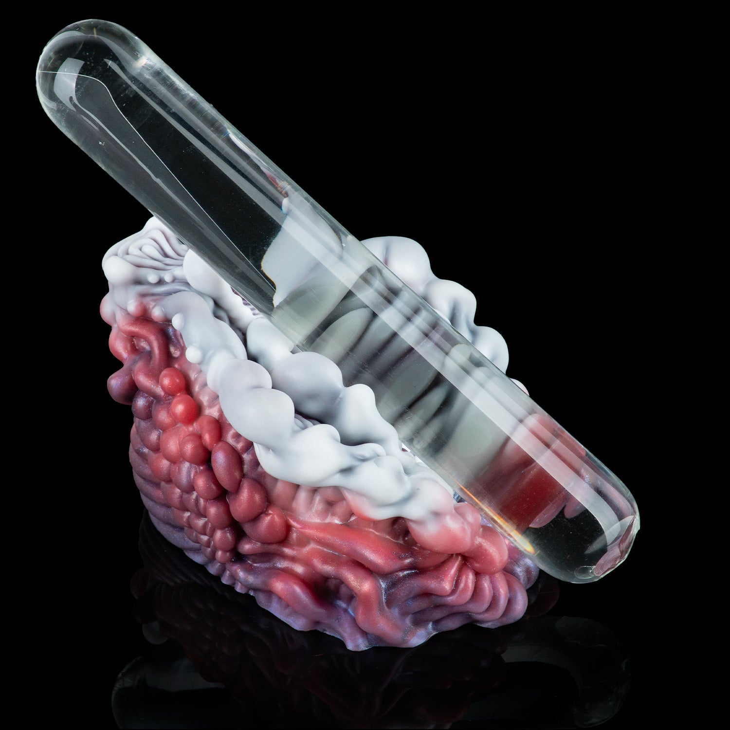 Fantasy Alien Pussy Grinder Sex Toy – Platinum Silicone Vibrating Male Masturbator