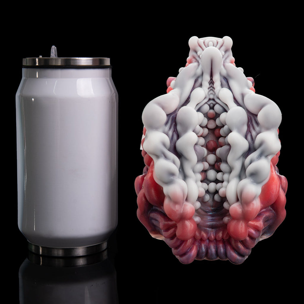 Fantasy Alien Pussy Grinder Sex Toy – Platinum Silicone Vibrating Male Masturbator