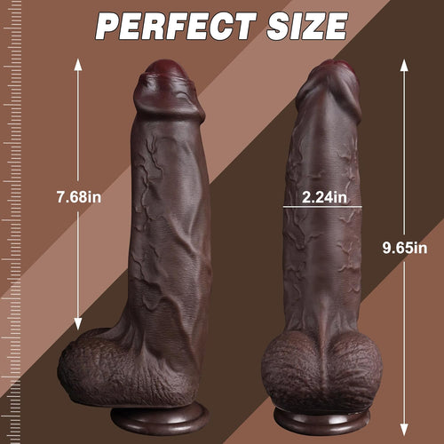 Big Dildo Realistic Silicone Foreskin Type with Suction Cup - Tarisss Sex Toy Store