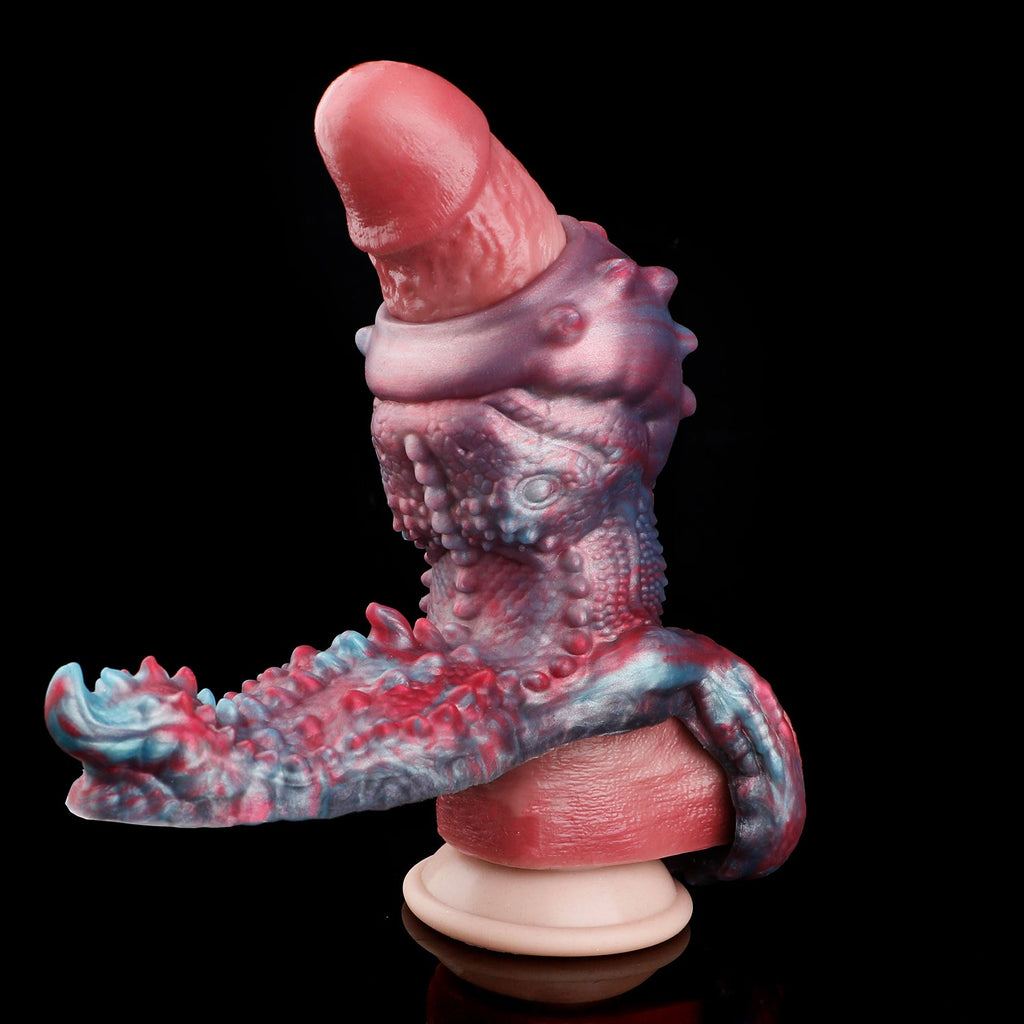 Vaultbreaker Beast Cock Sleeve with Grinding Plate — 2-in-1 Fantasy Penis Extender for Couples Who Want More