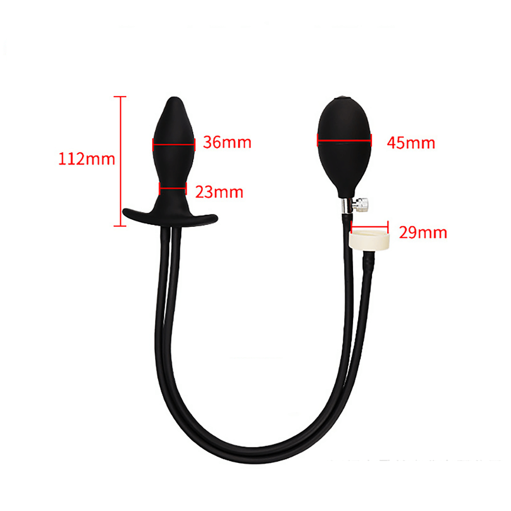 Black Big Inflatable Butt Plug - Tarisss Sex Toy Store