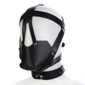Black Genuine Leather Pony Harness Mask with Collar – BDSM Headgear - Tarisss Sex Toy Store