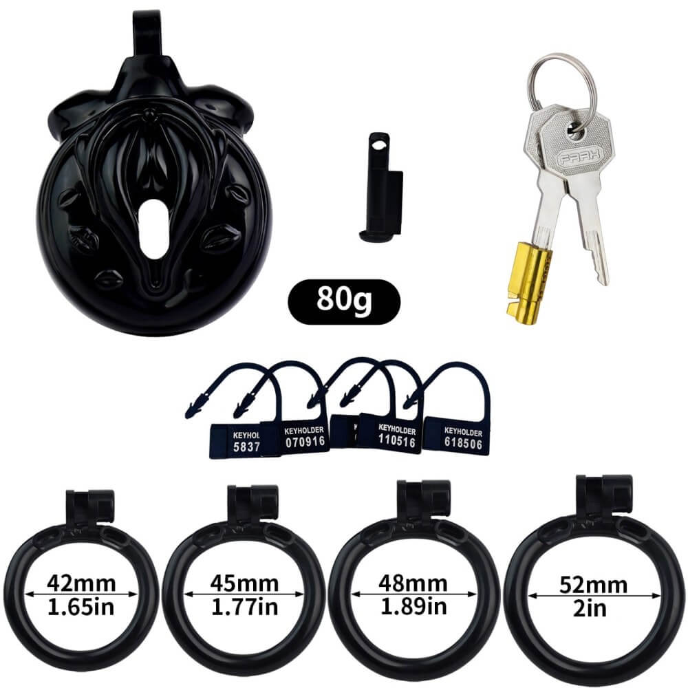 Black Resin Male Sissy Chastity Cage - Tarisss Sex Toy Store
