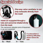 Black Silicone Gas Mask with Detachable Hose and Drinking Bottle for Roleplay and Party Costume - Tarisss Sex Toy Store