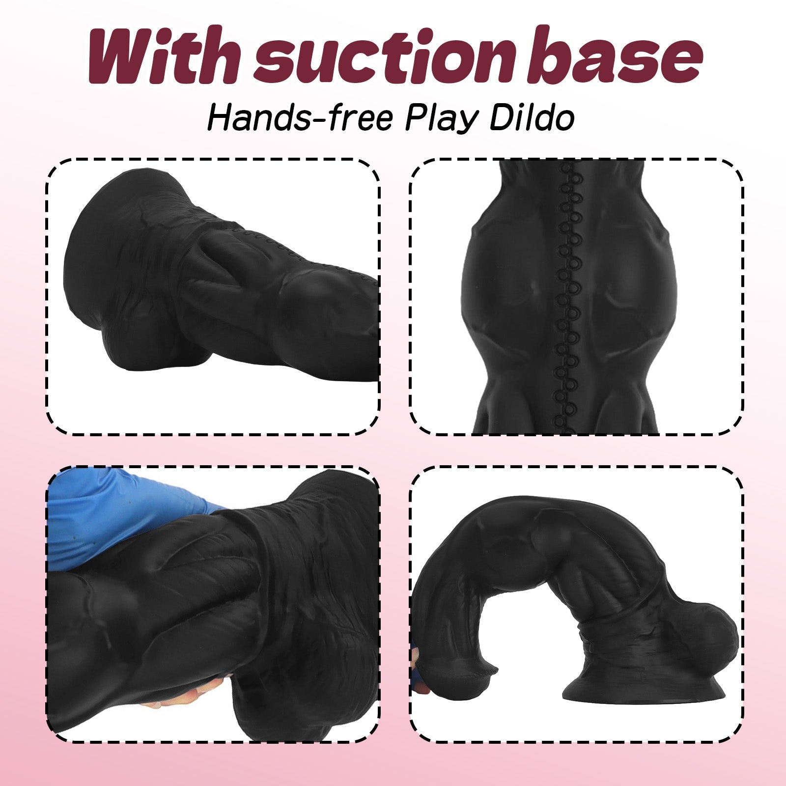 Black Stallion - Inspired Silicone Dildo with Suction Cup - Tarisss Sex Toy Store