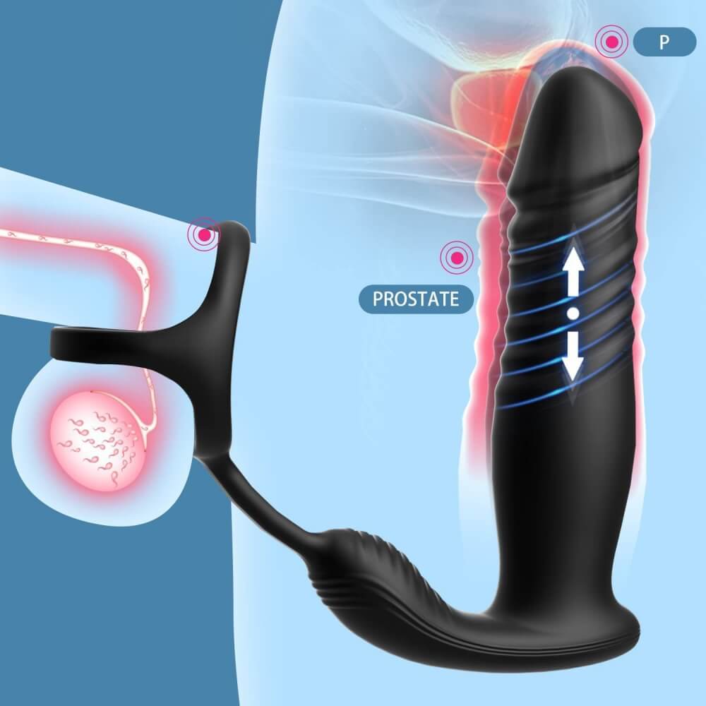 Bluetooth App Remote Control 6 Thrusting Prostate Massager - Tarisss Sex Toy Store
