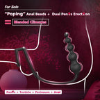 Bluetooth APP Remote Control Thrusting Prostate Massager with 9 Modes & Penis Ring & Anal Beads - Tarisss Sex Toy Store