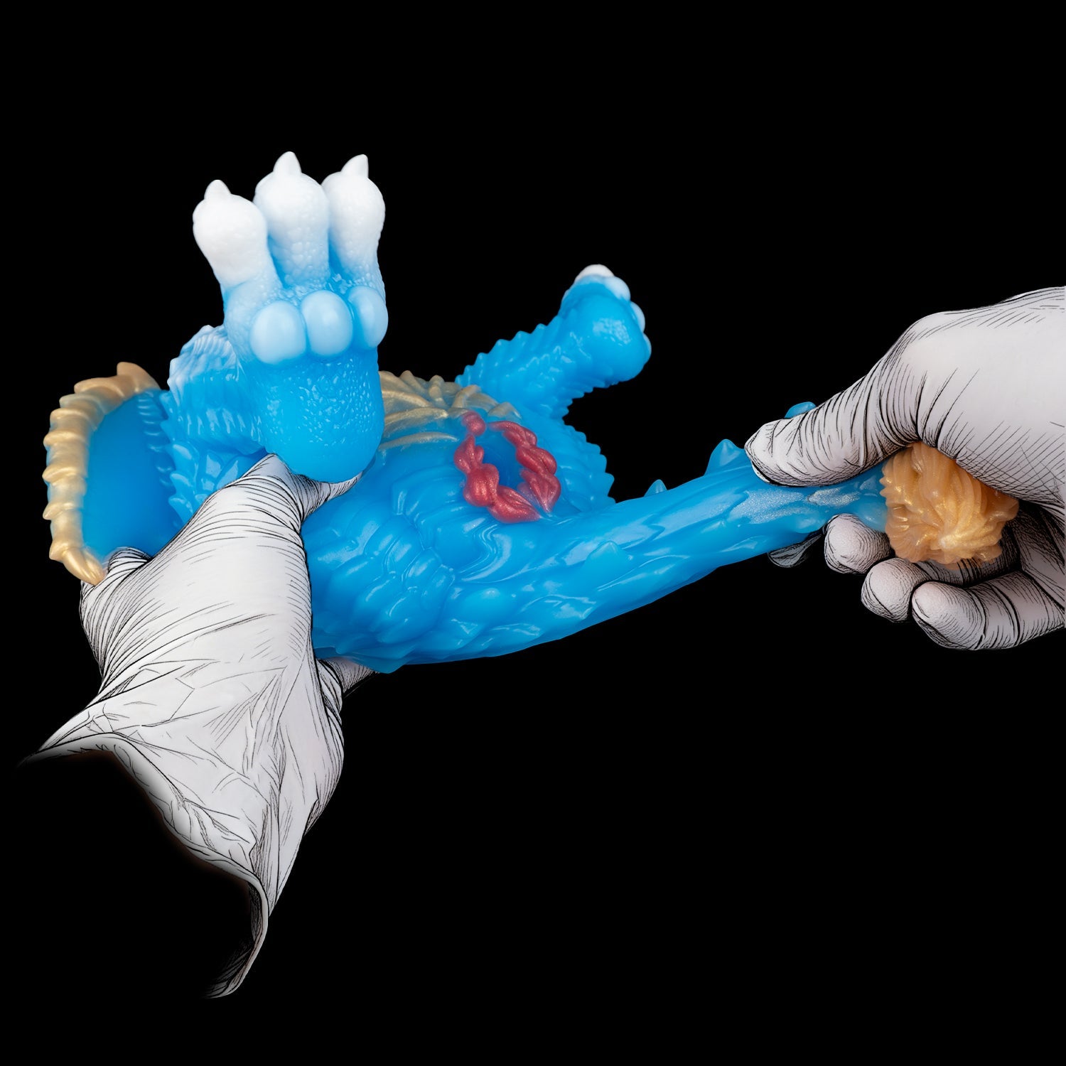Azure Dragon Beast Fantasy Mini Sex Doll – Alien Pocket Pussy Platinum Silicone | Domlust