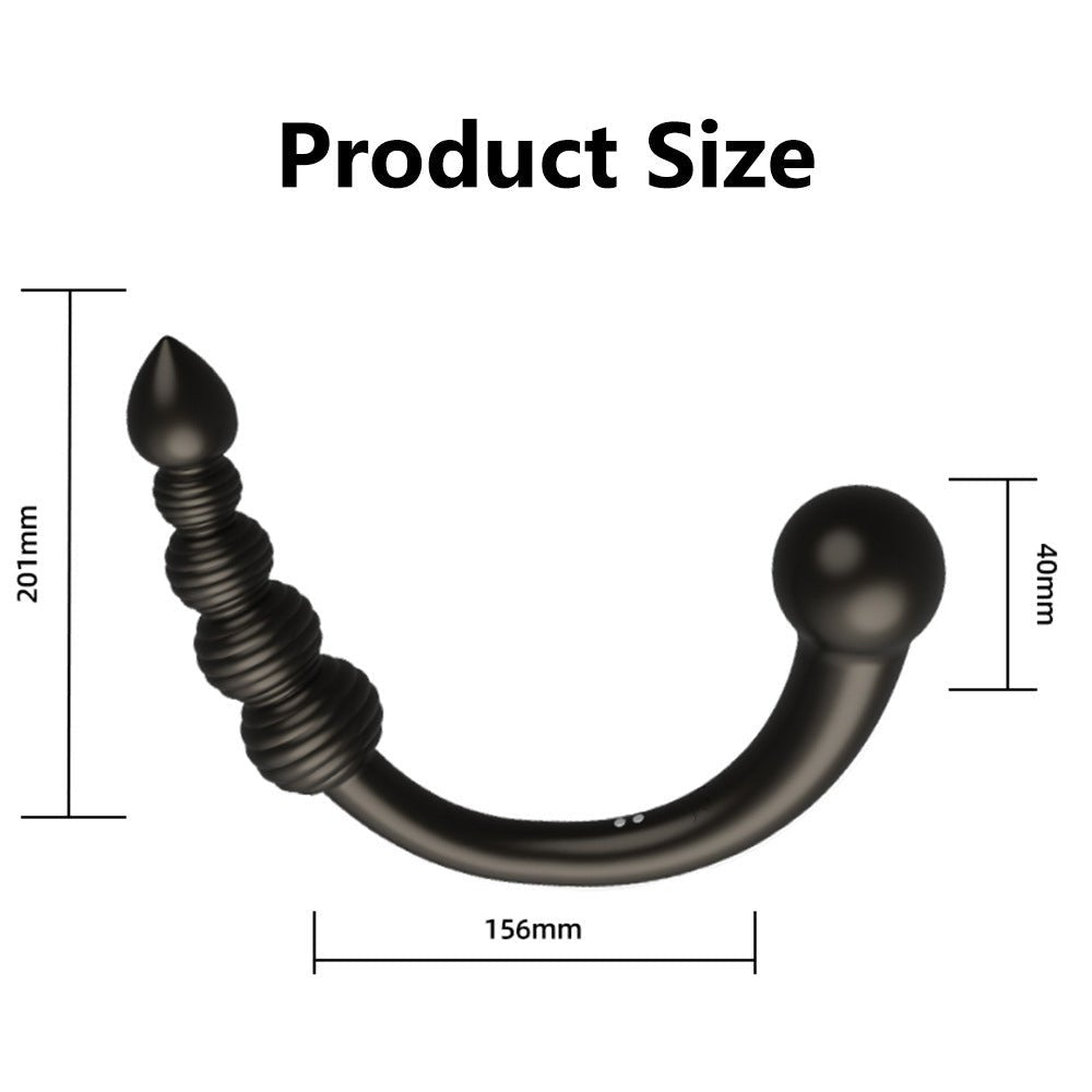 Body - Safe Silicone Curved Anal Plug with Dual - End Design - Tarisss Sex Toy Store