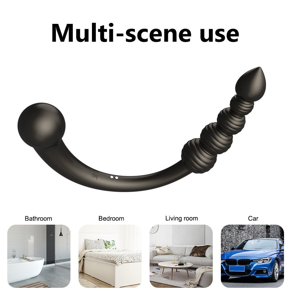 Body - Safe Silicone Curved Anal Plug with Dual - End Design - Tarisss Sex Toy Store