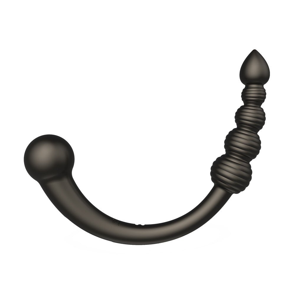 Body - Safe Silicone Curved Anal Plug with Dual - End Design - Tarisss Sex Toy Store