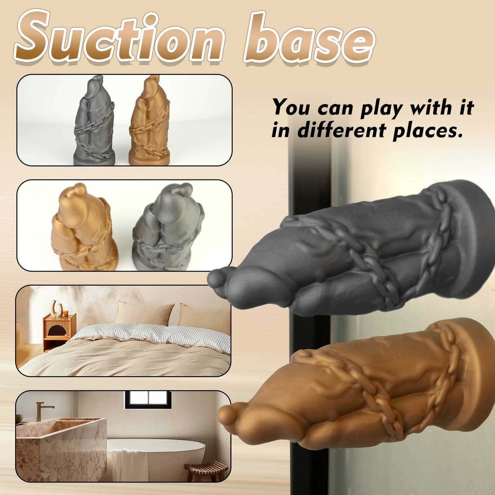 Bondage 9 Inch Extra Thick Huge Realistic Dildo - Tarisss Sex Toy Store