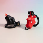 Bull - Shaped Male Restraint Cage Kit with Locking Rings, Keys & Leash Set - Tarisss Sex Toy Store