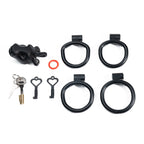 Bull - Shaped Male Restraint Cage Kit with Locking Rings, Keys & Leash Set - Tarisss Sex Toy Store