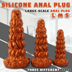 Bumpy Silicone Anal Tower Dildo with Graduated Rings and Suction Base - Tarisss Sex Toy Store